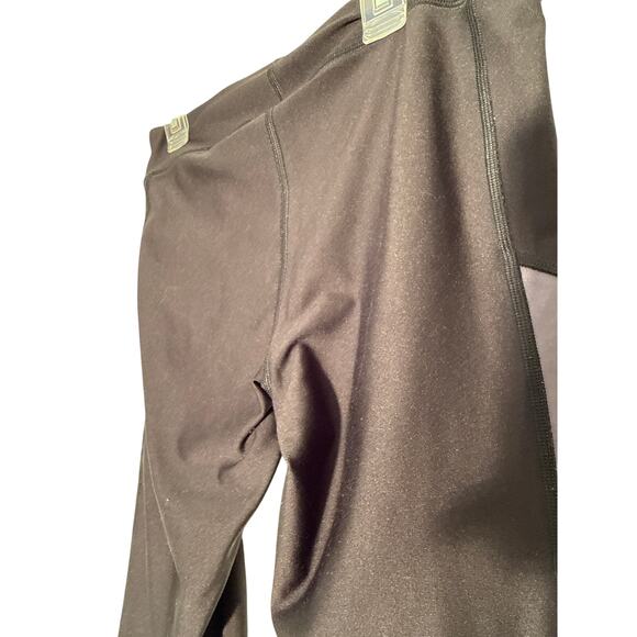 Under Armour Women's HeatGear Leggings Black with Grey and White Panes=ls SzM - Picture 5 of 10